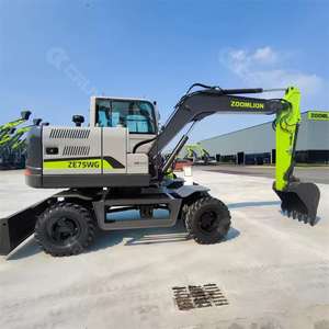 Prix d'usine ZOOMLION Excavatrice sur roues hydraulique de 7,5 tonnes 0,3 m³ ZE75WG Excavatrice mobile - Product Image 5
