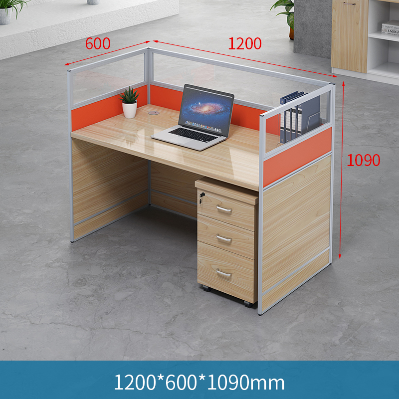 Simple Modern Screen Office Desk for 4 People - Xiangyi