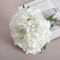 BF-AF07 Nouveau design, bouquet de fleurs artificielles en soie blanche et rose poudré de haute qualité, fait main, pour Noël et la rentrée scolaire