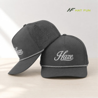Casquette de baseball personnalisée de haute qualité à 6 panneaux, logo brodé en nylon, perforée, séchage rapide, respirante, pour le jogging et la remise en forme