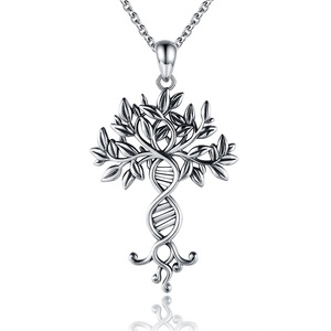 <span class=keywords><strong>Arbre</strong></span> de Vie Infinity <span class=keywords><strong>DNA</strong></span> Collier 925 Sterling Silver Double Helix Celtic Family Tree Pendentif Bijoux - Product Image 1