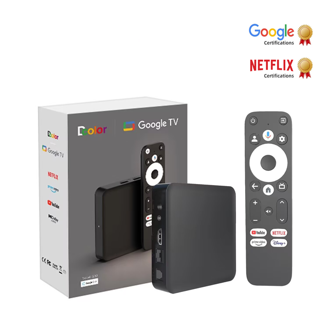 Certified 2024 GTV Android 12 TV Box with Dicolor 4K Wifi 6 Amlogic S905Y4-B 2Gb+32GB Cheap and 1-Year Warranty