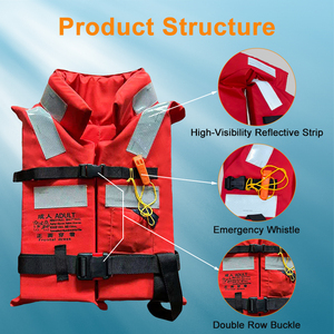 <span class=keywords><strong>Gilet</strong></span> <span class=keywords><strong>de</strong></span> <span class=keywords><strong>sauvetage</strong></span> robuste pour adulte, certifié USCG, capacité <span class=keywords><strong>de</strong></span> charge 140 kg, flottabilité 155N, sifflet réfléchissant pour - Product Image 5