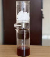 Accessoires de café japonais faciles à utiliser, verre Transparent à goutte d'eau glacée, cafetière pour brassage froide