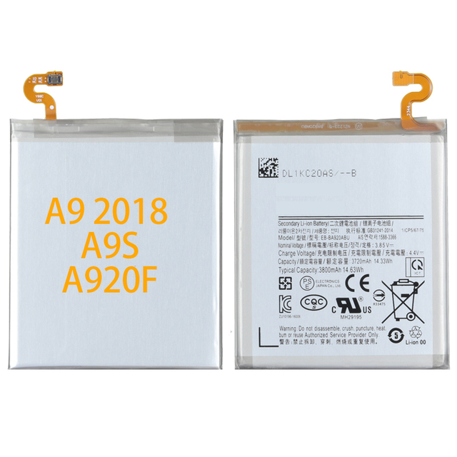 Mobile Phone Digital Battery for samsung A920 Battery 3800mAh A9 2018 A9S A920F Replacement EB-BA920ABE Cell Phone Batteries