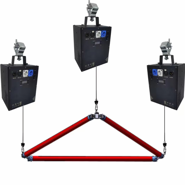 Rgb Mixing Lifting 3d Ceiling Show Lift Ball Color Wedding Stage Dmx Winches Colorful Led System Kinetic Lights