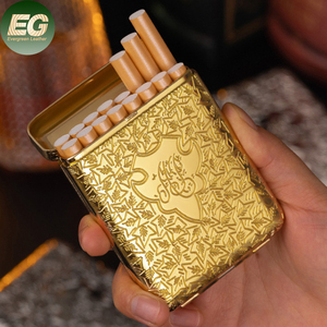 001 étuis à cigarettes de haute qualité imprimables en couleur personnalisée étui à cigarettes de luxe étanche en métal rétro Zigarettenetui Portable Carry Smoking Case - Product Image 2