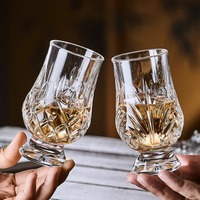 Gelas Kristal Mewah Berkualitas Tinggi untuk Anggur dan Whiskey, Gelas Shot Profesional untuk Penggunaan di Rumah