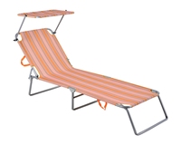 Chaise de plage pliante en Tube d'aluminium, lit pliant de loisirs en plein air pour Camping intérieur et extérieur, parasol simple, lit de plage avec toit