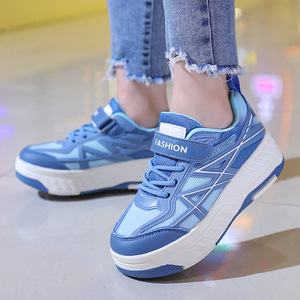 รองเท้าผ้าใบตาข่ายสีชมพูสำหรับเด็กผู้หญิง หัวกลม ผูกเชือก สไตล์สปอร์ต ใส่ได้ทุกฤดู ระบายอากาศได้ดี พื้นยาง พื้นรองเท้า EVA - Product Image 2