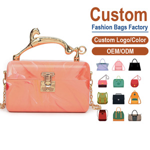 Trendy Acrylic Box Bag with Leopard Handle Chic Candy Color Evening Clutch Versatile Chain Crossbody <b>Purse</b> Handbag Manufacturer - Product Image 1