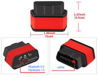 Elm327 12V eléctrico automotriz OBDII/EOBD lector de código de diagnóstico de fallas/Herramienta analizadora para automóviles 1 año de garantía