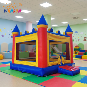 WINSUN Red Blue Parallel CE Custom Size Inflatable Bouncing Castle Inflatable Bouncy Castle Commercial Jumping Castles for Kids - Product Image 1