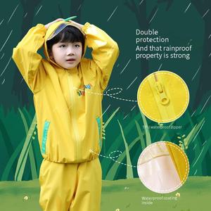 Ensemble <span class=keywords><strong>de</strong></span> vêtements <span class=keywords><strong>de</strong></span> <span class=keywords><strong>pluie</strong></span> réutilisables pour enfants, 2 pièces, imperméable, motif <span class=keywords><strong>de</strong></span> dessin animé, pour le vélo, la <span class=keywords><strong>randonnée</strong></span>, unisexe, rose, jaune - Product Image 5