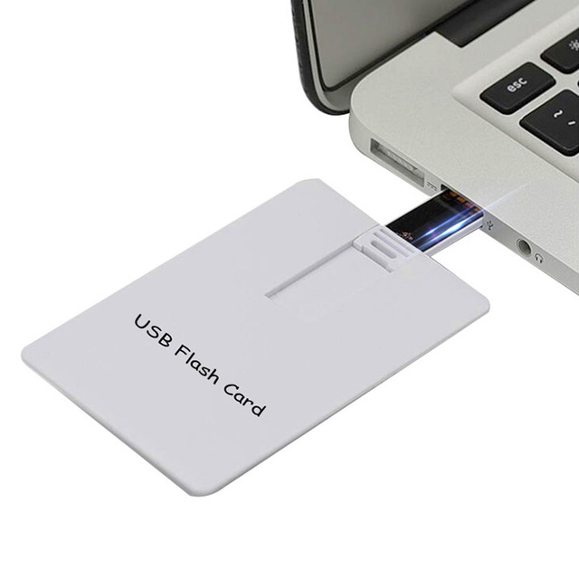 16GB Credit Card USB Flash Drive 8GB Plastic Pendrive Business Card USB 2.0 Full Color Printing Popular 3.0 for Gift Advertising