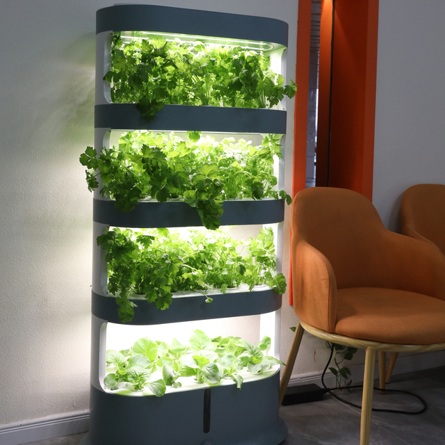 Multi-Layer Vertical Hydroponic System Indoor Aquaponic Balcony Tower Simple Greenhouse Home Growing Pump Remote Control