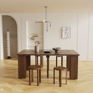 Mesa de comedor telescópica extensible Defujiabao, mesas de Consola de madera con diseño de ahorro de espacio para sala de estar de apartamento pequeño - Product Image 3
