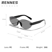 Vente en gros de lunettes de soleil d'extérieur Rennes ZY801 à monture noire ovale simple pour hommes et femmes avec lentilles optiques UV400 personnalisées