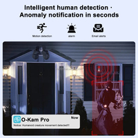 Caméra de sécurité pour fenêtre à double objectif 6MP 2K, WiFi 2.4G/5G, audio bidirectionnel, détection IA, vision nocturne couleur, surveillance intérieure/extérieure