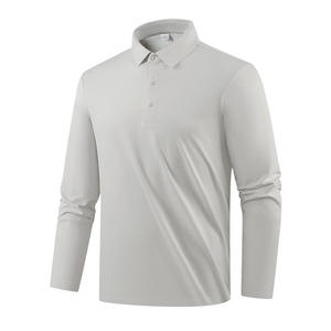 Polo Personalizado de Manga Larga de Secado Rápido <span class=keywords><strong>para</strong></span> <span class=keywords><strong>Hombre</strong></span> y Mujer, 100% Poliéster, Diseño Sólido, Cierre de Botones, <span class=keywords><strong>para</strong></span> <span class=keywords><strong>Tenis</strong></span> - Product Image 3