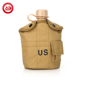 Hiking Camping US Outdoor Portable Drinking <strong>Water</strong> <strong>Bottle</strong> Survival Camouflage Kettle Equipment With Carrying Bag - Product Image 6
