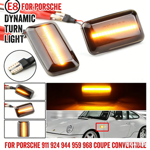 ไฟเลี้ยว LED แบบไดนามิกสำหรับ Porsche 911 924S 944 Audi <span class=keywords><strong>Volkswagen</strong></span> สีเหลืองอำพันที่ไหลได้ - Product Image 2