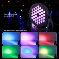 1 projecteur LED PAR 108W, éclairage de scène DMX512 RGBW, éclairage DJ