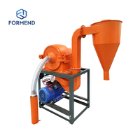 Moulin à farine écologique à aspiration automatique pour le broyage du maïs et du blé, capacité de 600-800 kg/h