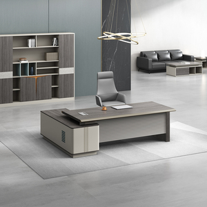 Hot <span class=keywords><strong>New</strong></span> hiện đại bàn điều hành độc quyền grey MDF văn phòng máy tính bàn với thiết kế hiện đại cho ông chủ nội thất văn phòng - Product Image 1