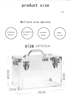 Recipiente de regalo plegable portátil moderno, caja de flores de acrílico transparente para el Día de San Valentín, jarrón de plástico elegante, botella decorativa