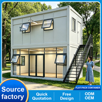 Casa Container Prefabbricata Pronta all'Uso da 20 Piedi, Casa Mobile Modulare Portatile con Vetrine
