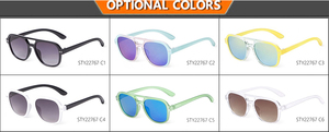 STORY STY22767 Gafas de Sol Extra Grandes con Doble <span class=keywords><strong>Puente</strong></span> para Niños, Precio Competitivo, Protección UV400, Montura de Gelatina Colorida, Estilo Piloto para Niños y Niñas - Product Image 6