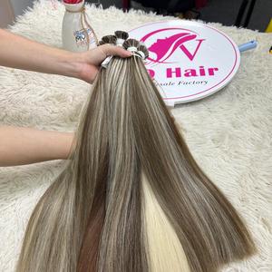 Top qualité kératine I-TIP mélange couleur naturel droit vierge cheveux 100% vietnamien cheveux bruts - Product Image 1