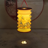 Lanterne en papier pliable personnalisée pour cadeaux de Noël, lampe de table, projecteur portable, lumière d'ambiance LED pour les fêtes