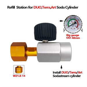 Adaptador de Estación de Recarga de CO2 Personalizable Zimakyfa para Cilindro de Conexión Rápida SodaStream DUO, Tanque Grande de Carbonatador, Soporte OEM - Product Image 4