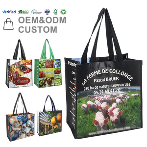 Bolsa de comestibles reutilizable, ecológica, laminada, <span class=keywords><strong>Pp</strong></span>, no tejida