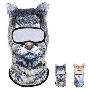 MADESHINE Großhandel Individuelle Sturmhaube mit Allover-Druck für Herren und Damen, Atmungsaktive 3D-Katzen-Skimaske mit Ohren - Product Image 5