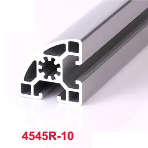 Trilho linear curvo para impressora 3d, trilho de alumínio sdpi1pc 454545r-10 de 100-800mm de comprimento 1/4 para impressora 3d diy cnc