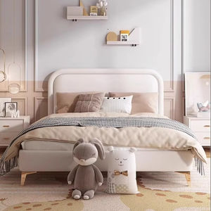Cama de bebé de madera de estilo Crema para niñas, bonito diseño de princesa, uso moderno y sencillo para dormitorio - Product Image 1