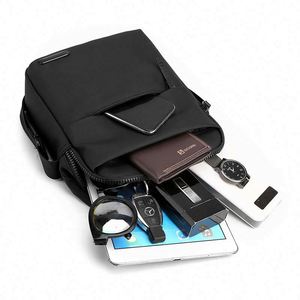 Bolso Bandolera de PU con Logotipo Personalizado, Bolso de Mensajero Casual de Alta Calidad para Negocios, Bolso de Pecho para Hombre - Product Image 5