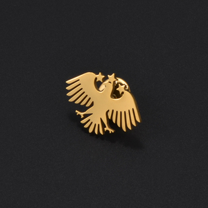 Broche en acier inoxydable avec l'aigle du nouveau drapeau de la Syrie pour les vêtements de fête des enfants, bijoux syriens # 566662 - Product Image 3