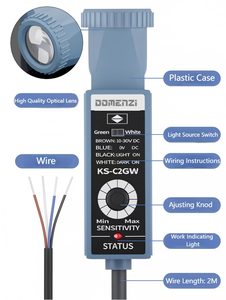 Cảm biến đánh dấu màu KS-C2W cho máy làm túi phát hiện cảm biến màu có thể điều chỉnh với đầu ra rơle - Product Image 6