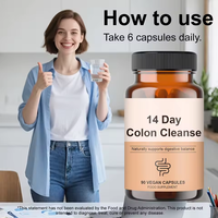 Pilules de désintoxication du côlon à base d'herbes naturelles avec gingembre, fibre de betterave sucrière, aloe vera, capsules de soutien pour le nettoyage intestinal