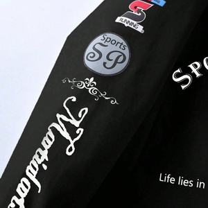 Ventes en gros de vestes zippées décontractées pour hommes de haute qualité, broderie 3D personnalisée, impression graphique de lettres, vestes bomber pour hommes à épaules tombantes - Product Image 3