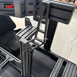 Simulateur profil aluminium volant personnalisé Cockpit simulateur de jeu de conduite superbe Cockpit avec vraie chaise course - Product Image 5