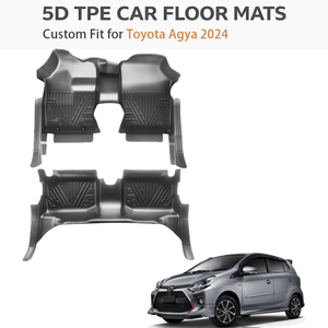 Tapetes de Piso 5D TPE Personalizados para Toyota Agya 2024 LHD, Impermeables, Ecológicos, de 3.5mm de Grosor, para Todo Clima, OEM - Product Image 1