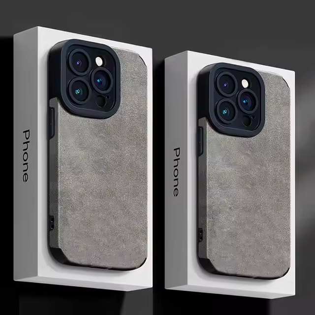 Fashion Phone Case for iPhone 18 17 16 15 14 13 12 11 Pro Max 16 Plus Fur Leather Full Lens Protection Back Cases Cover