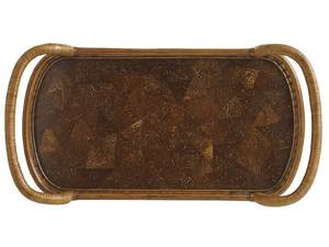 Chariot de bar classique en rotin et bois vintage pour hôtel, salle à manger, restaurant - Product Image 2