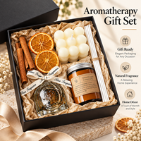 Coffret cadeau de diffuseur de parfum à la cire de noix de coco aromathérapeutique pour la fête des amoureux du 8 mars, avec pierre de cristal, longue durée