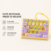 Porte-clés Pendentif Clavier Mécanique Anti-Stress en Plastique à 26 Touches, Jouet Unisexe pour Adultes (14 ans et plus)